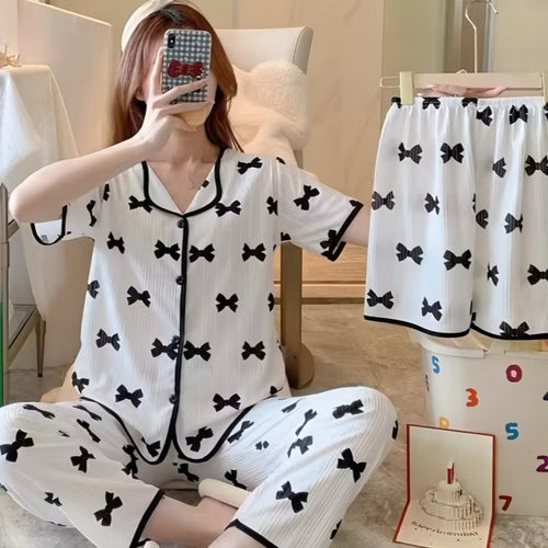3in1 Comfortable and Breathable Cotton Sleepwear Set